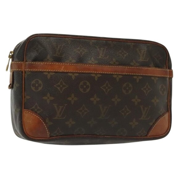 LOUIS VUITTON Monogram Compiegne 28 Clutch Bag M51845 LV Auth ti3333 - Picture 1 of 16